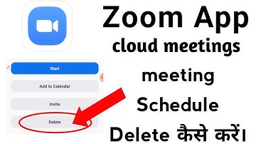 zoom app par schedule meeting delete kaise kare ! how to schedule Meeting Delete on zoom app