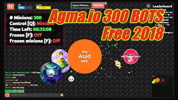 Agma.io 300 Bots Free 2018!!Taking over the server!!