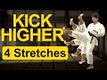 4 Stretches To Kick Higher! I I Guarantee This Will Work!