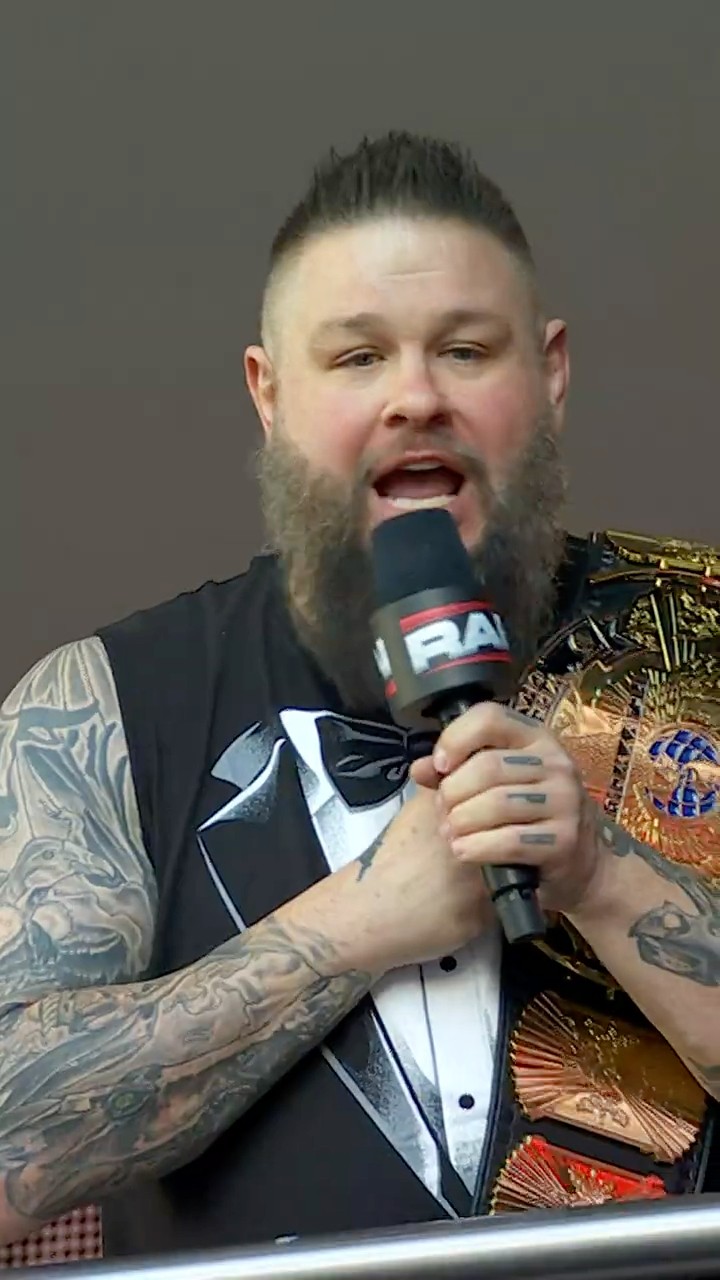 Kevin Owens is here at the #WWERaw on Netflix Kickoff and he's claiming he's the champ… ?