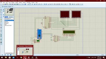 Medidor indicador de temperatura y humedad con DHT11 con arduino en proteus