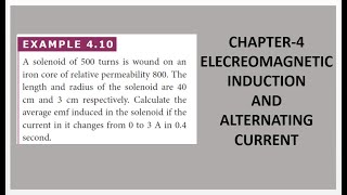 CHAPTER-4-ELECTROMAGNETIC INDUCTION  EXAMPLE PROBLEM -4.10