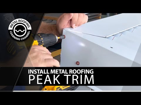 How To Install High Side Peak Trim. Peak Flashing Installation For Corrugated Metal Roofing Panels