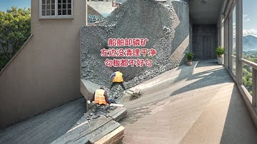 Unloading phosphate rock decompression video #original video #ship unloading decompression video #d