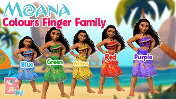 MOANA Colours FINGER FAMILY Nursery Rhymes & Kids Songs