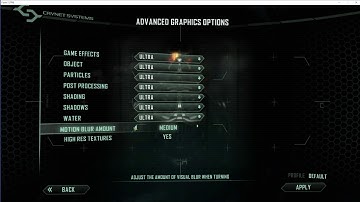 How To Disable Motion Blur In Crysis 2