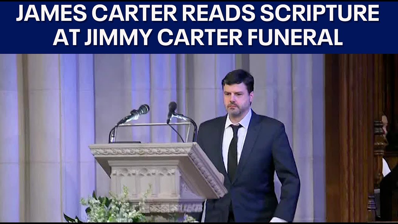 James Carter reads scripture at his fathers Jimmy Carter's funeral James Carter reads scripture at his fathers Jimmy Carter's funeral