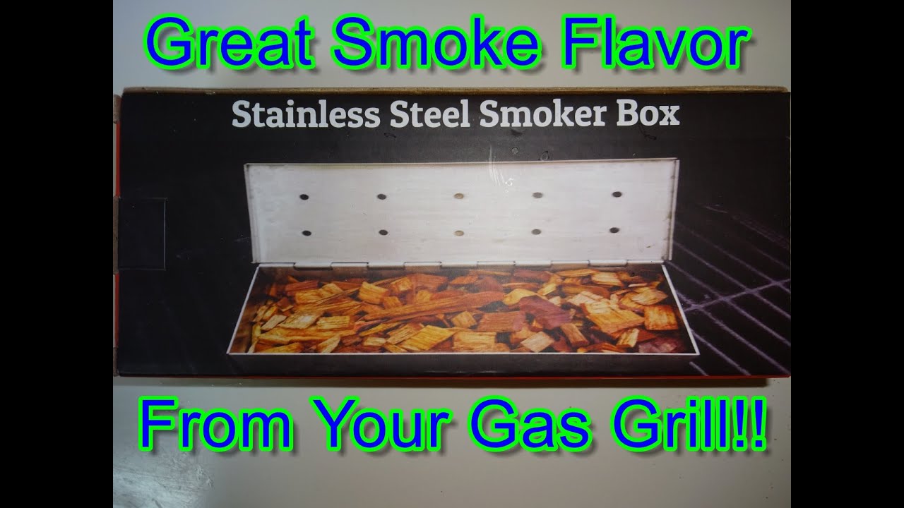 Cave Tools Smoker Box for BBQ Grill Wood Chips - Stainless Steel - Compact size, Silver