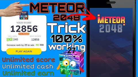 MX Player Meteor 2048 new game hack trick || #maalik. || auto win trick unlimited score