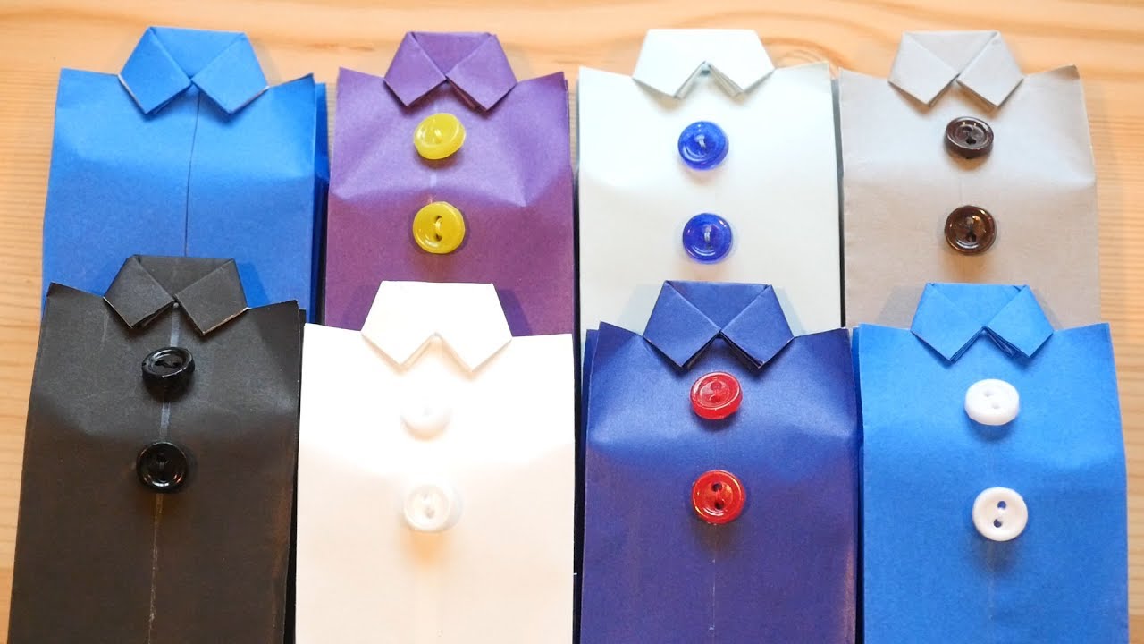 お父さん どれにする ワイシャツモチーフなラッピング Making Shirt Wrapping Youtube