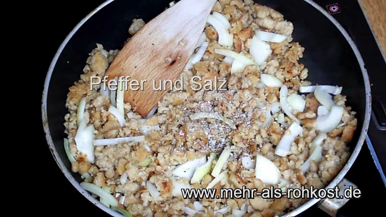 Veganes Hackfleisch Aus Seitan Youtube 