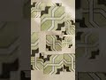 Green Spanish Style Patterned Ceramic Tile Backsplash and Terracotta Floor Tiles