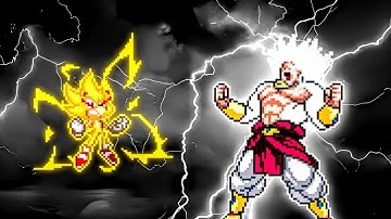 Sonic Chaos V3 OP (all form) VS Limit Break Broly SSJ4 V2 OP in Mugen