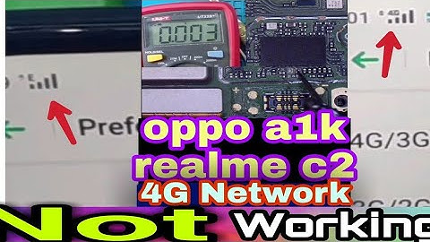 oppo a1k 4G network not working