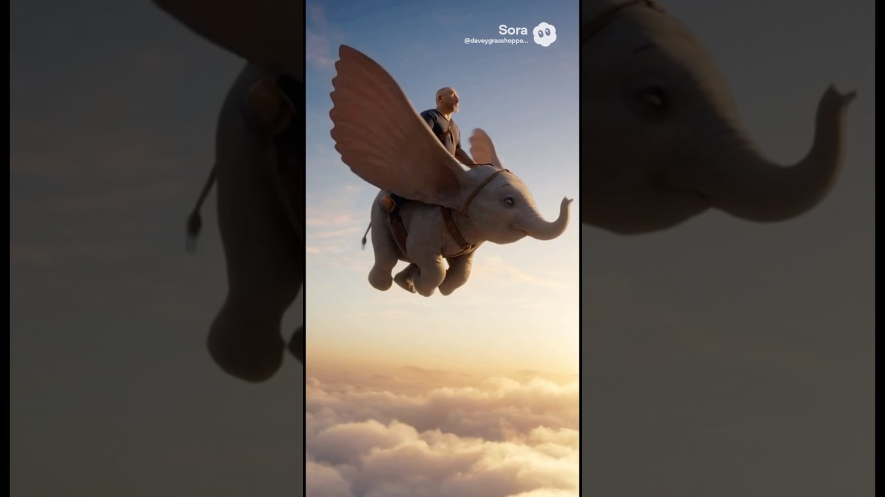 Riding Dumbo into the sunset! 