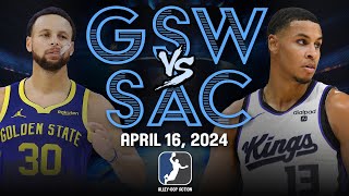 Golden State Warriors vs Sacramento Kings Full Game Highlights | Apr 16 | 2024 NBA Season Play-In
