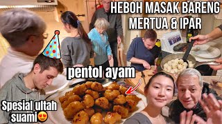 HEBOH BELANJA & MASAK PENTOL BARENG MERTUA & IPAR! SUAMI ULTAH😍