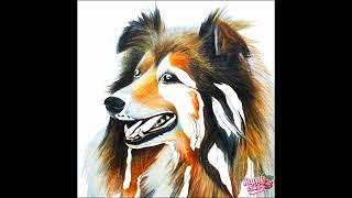 Happy Color By Number - Australian Shepherd Dog Gets Perfect Portrait Picture For Her