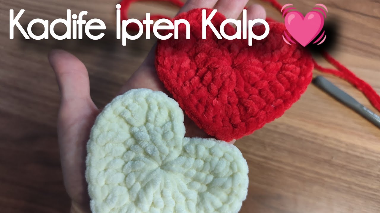 Kadife İpten Tığ ile Kalp Nasıl Örülür? | Kolay Amigurumi Kalp Yapımı