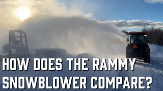 Comparing the Rammy Snowblower to a Tractor Snowblower