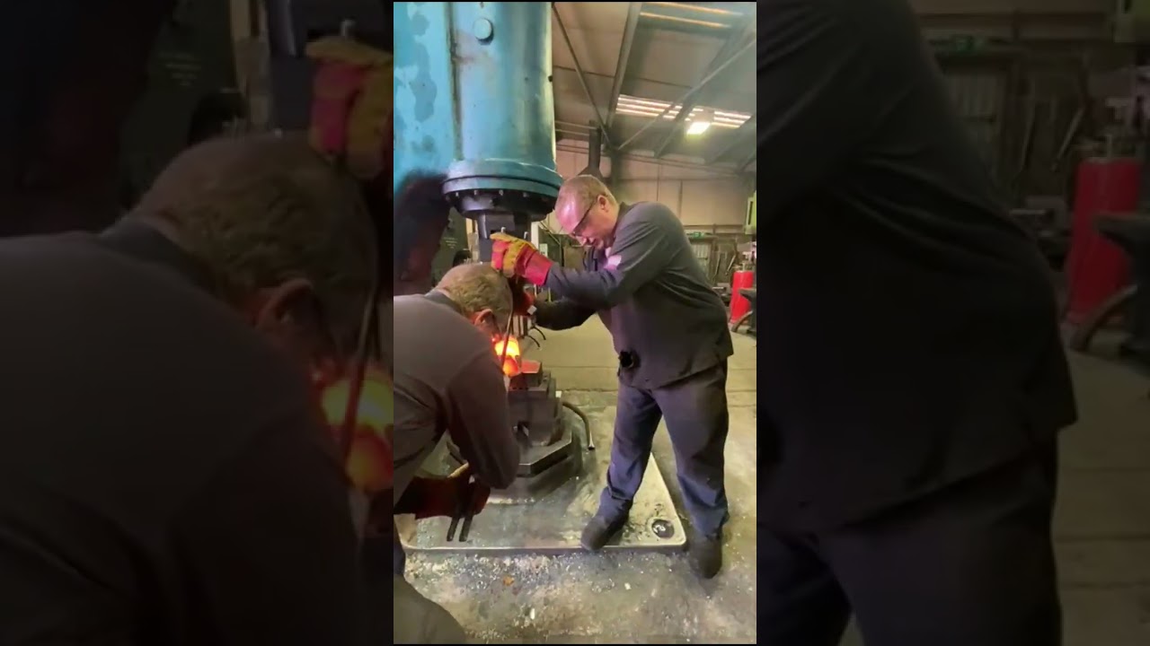110lbs/50kg forging with a Massey hammer