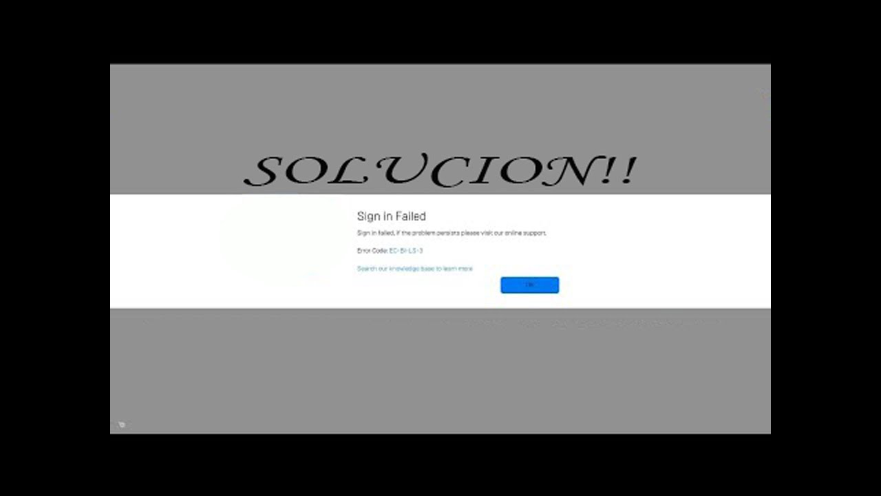 Solucion Al Problema De Epic Games Codigo EC BI LS 3 YouTube