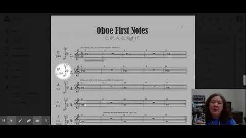 Oboe: First Notes Lines 1-5
