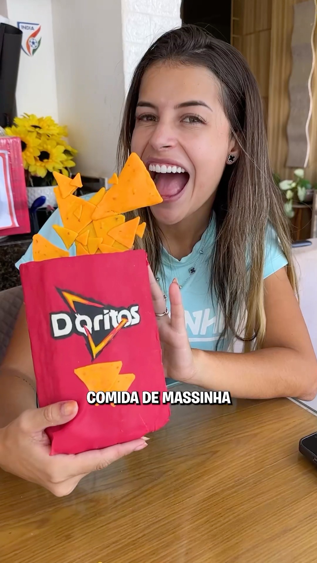 COMIDA DE MASSINHA VS DESENHO VS REAL !!! #shorts