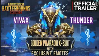 GOLDEN PHARAOH X-SUIT WITH EXCLUSIVE EMOTES | PUBG MOBILE | HOT NEW X-SUIT.