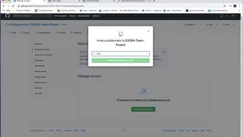 Invite Collaborator to GitHub repo