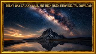 Milky Way Galaxy Printable Wall Art High Resolution Digital Download