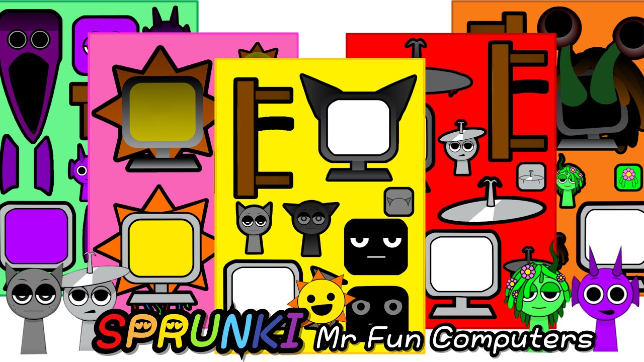 Incredibox Sprunki Mr Fun Computer Sticker Next Part 🖥️ 인크레디박스 스프런키 미스터 ...