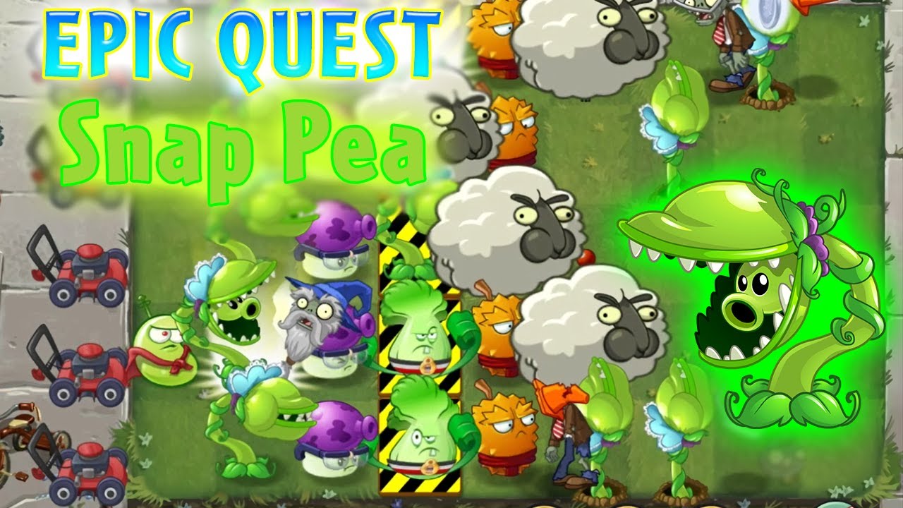 Plants vs. Zombies 2 Epic Quest Snap Pea YouTube