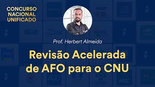 Revisão Acelerada de AFO/Finanças Públicas para o CNU - Prof. Herbert Almeida - Aula 1