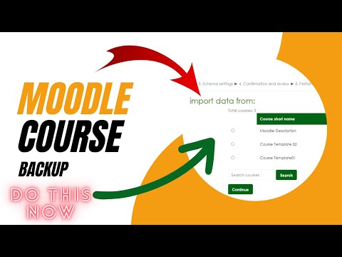 How to backup your Moodle course