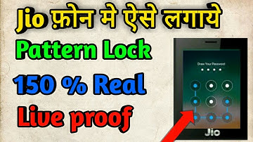 Jio phone me pattern lock kaise lagaye || how to set pattern lock in jio phone