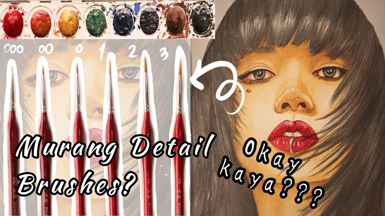 MURANG DETAIL PAINT BRUSH SET REVIEW || TAGALOG || PHILIPPINES - YouTube