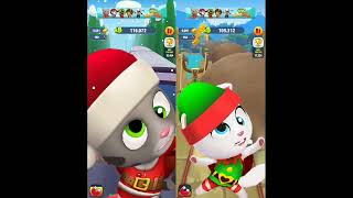 Talking Tom Gold Run Winter Wonders event Santa Tom vs Elf Angela vs Roy Raccoon Gameplay  screenshot 5