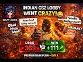 Indian CS2 Lobby Went CRAZY 😂 | Premier Rank Push Day 4 (-369 vs +111)