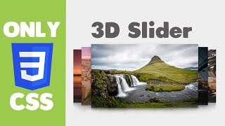 Responsive 3D touch Slider Using Html & CSS | CSS 3 Carousel Design | Build 3D Slider | Source File