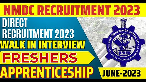 NMDC Limited Walk In Interview for Freshers Civil Engineers