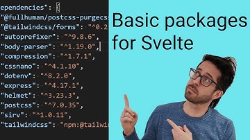 Setting up basic packages in a Sapper / Svelte App