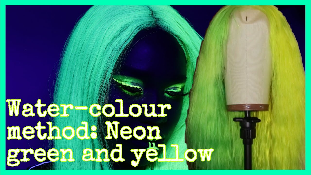 HowTo Neon Green and Yellow WATERCOLOUR METHOD YouTube