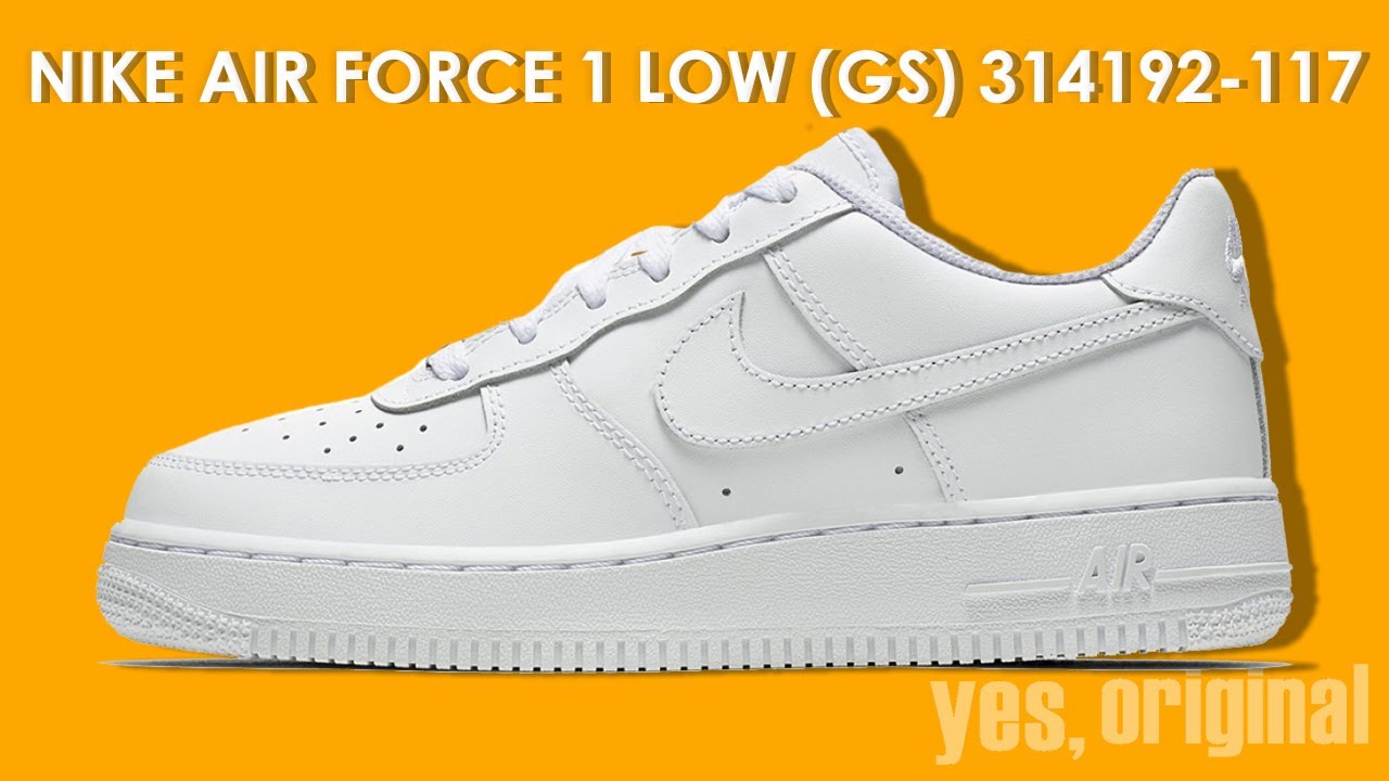 Жіночі кросівки Nike Air Force 1 Low (Gs) White 314192-117