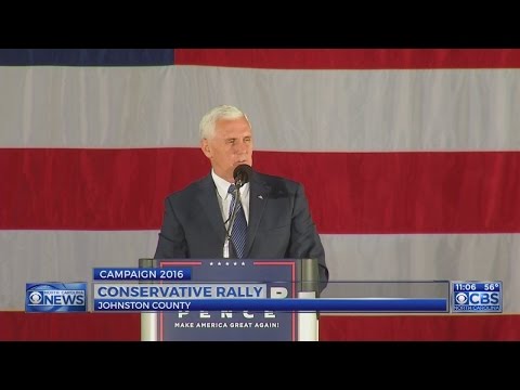 At Johnston County rally, Pence blasts Clinton on emails