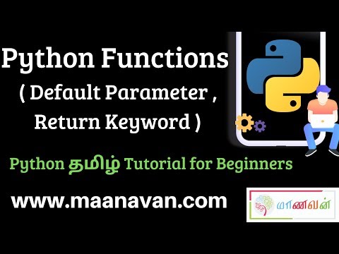 Python Functions | Default Parameter | Return Keyword | #17 Python Tamil Tutorial for Beginners