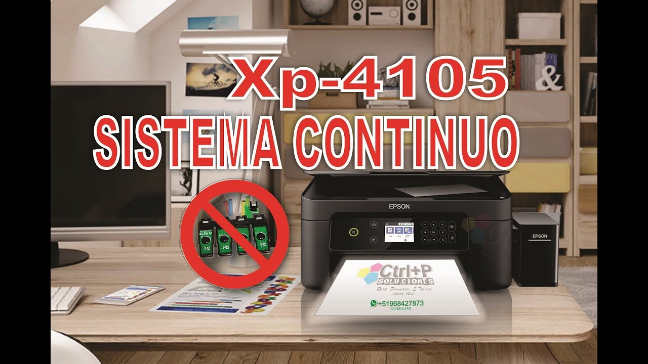SISTEMA CONTINUO EPSON XP-4105 - YouTube