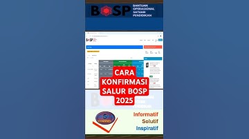 Cara Konfirmasi BOSP 2025 #kemendikdasmen #bosp2025