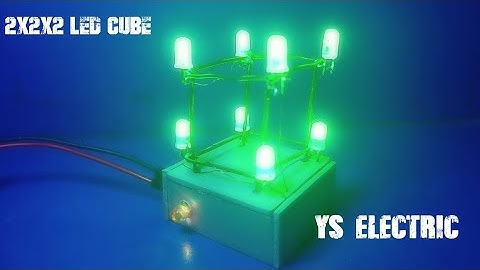 2×2×2 LED cube//with out arduino board// Nice effect #ledcube #bc547 #breadboard