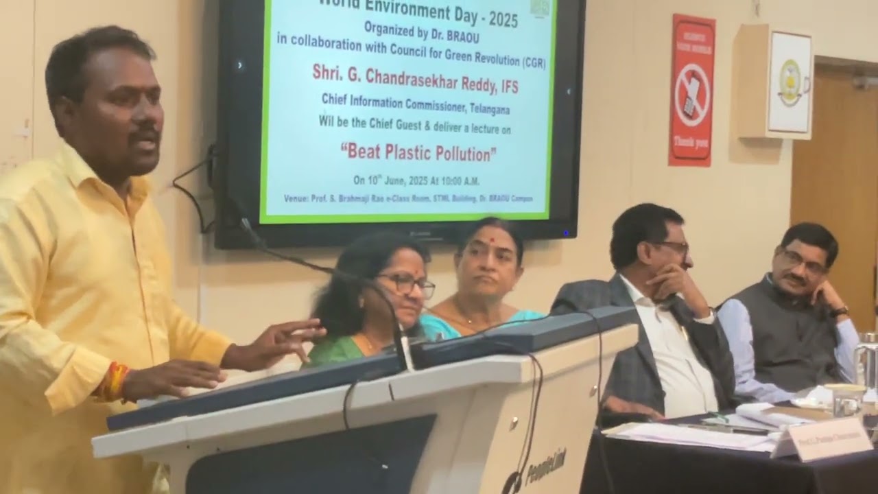 Komera Ankarao - Inspiring Environmentalist Speech | Environment Day @ B R Ambedkar Open University